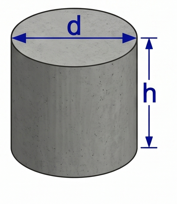 Round concrete footing diagram