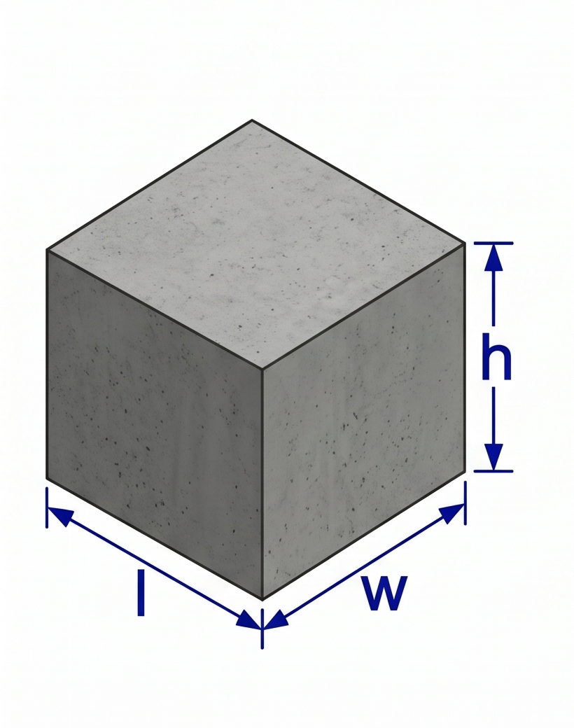 Isometric concrete slab diagram